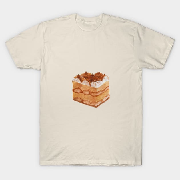 Tiramisu Watercolour design T-Shirt by toffany's